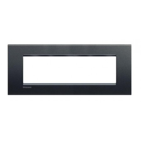 Placa ornament 7 module Antracit Bticino Living Light